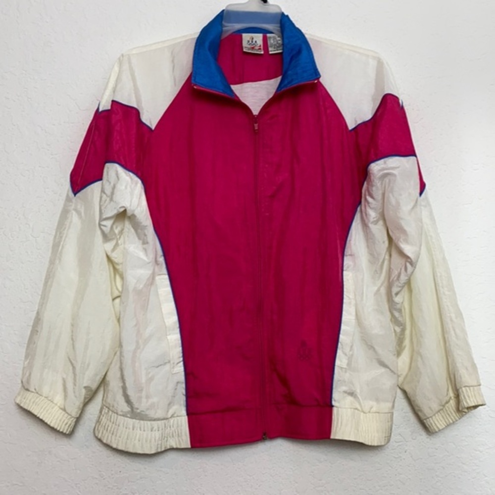 ✅Women Vintage USA Olympic Windbreaker Jacket L